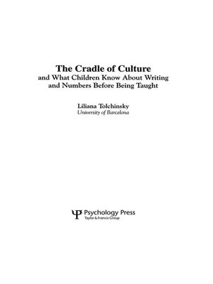 cover image of The Cradle of Culture and What Children Know About Writing and Numbers Before Being